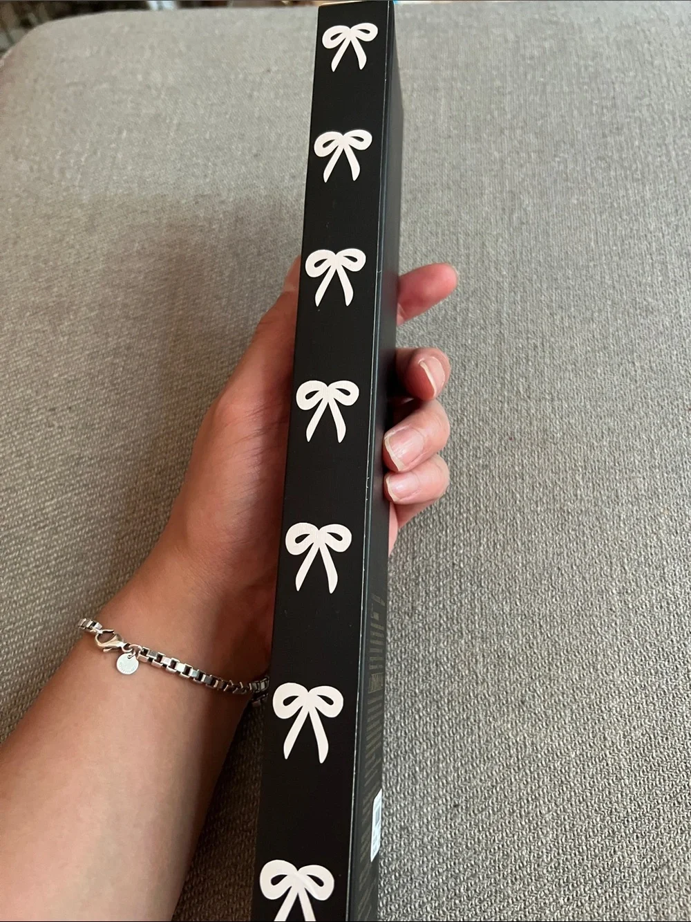 Anthropologie Hand Painted Bow Taper Candles Set of 2 Coquette Decor White 12”